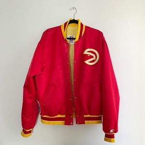 Vintage NBA Atlanta Hawks Starter Satin Jacket.